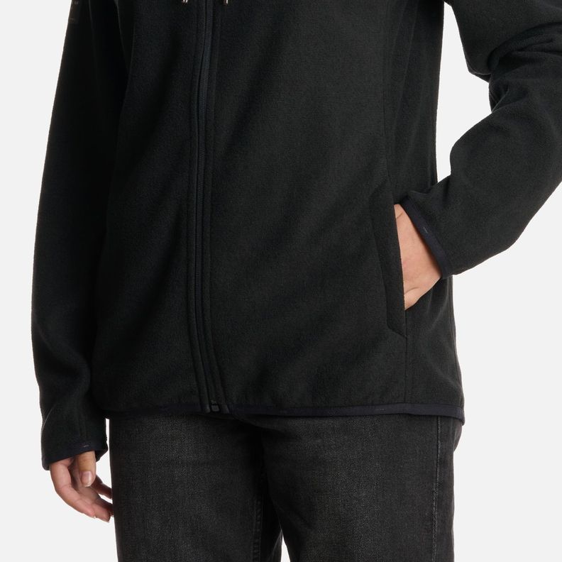 Polerón Teen Girl Stripes Nano-F Full Zip Negro Lippi I25-4