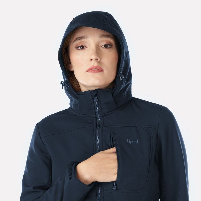 Chaqueta Mujer Macaya Softshell Hoody Jacket Azul Marino Lippi I23-3