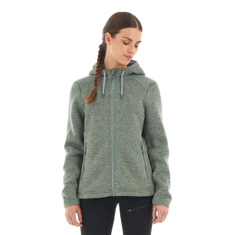 Polar Mujer Sense Blend-Pro Hoody Jacket Melange Laurel Lippi-1