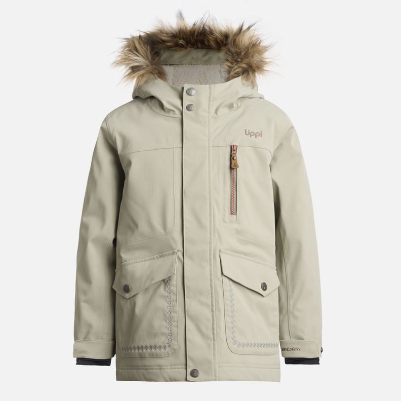 Chaqueta Niña Roble B-Dry Hoody Jacket Verde Grisaceo Lippi I24-0
