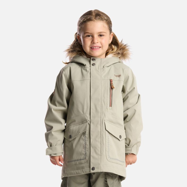 Chaqueta Niña Roble B-Dry Hoody Jacket Verde Grisaceo Lippi I24-1