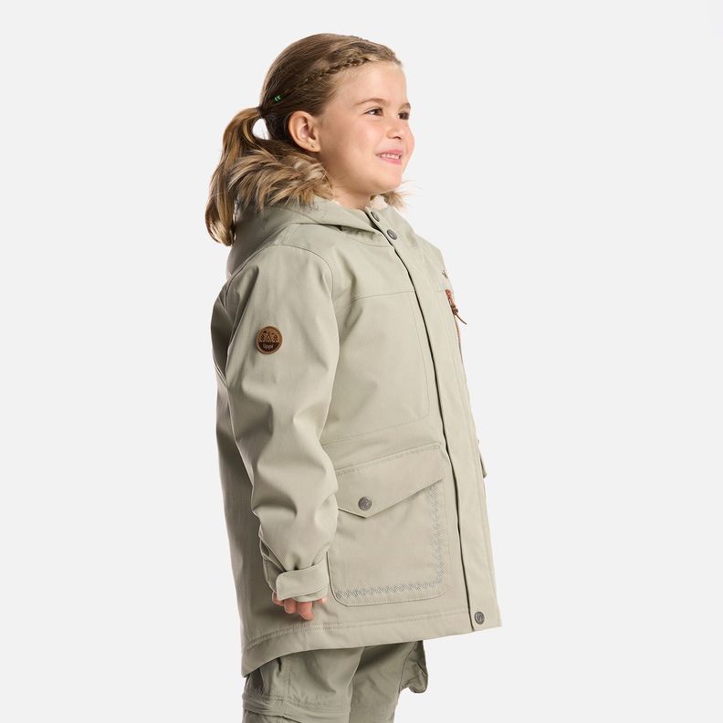 Chaqueta Niña Roble B-Dry Hoody Jacket Verde Grisaceo Lippi I24-2