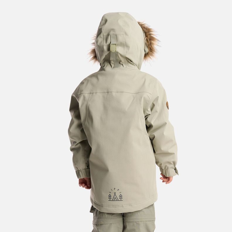 Chaqueta Niña Roble B-Dry Hoody Jacket Verde Grisaceo Lippi I24-3