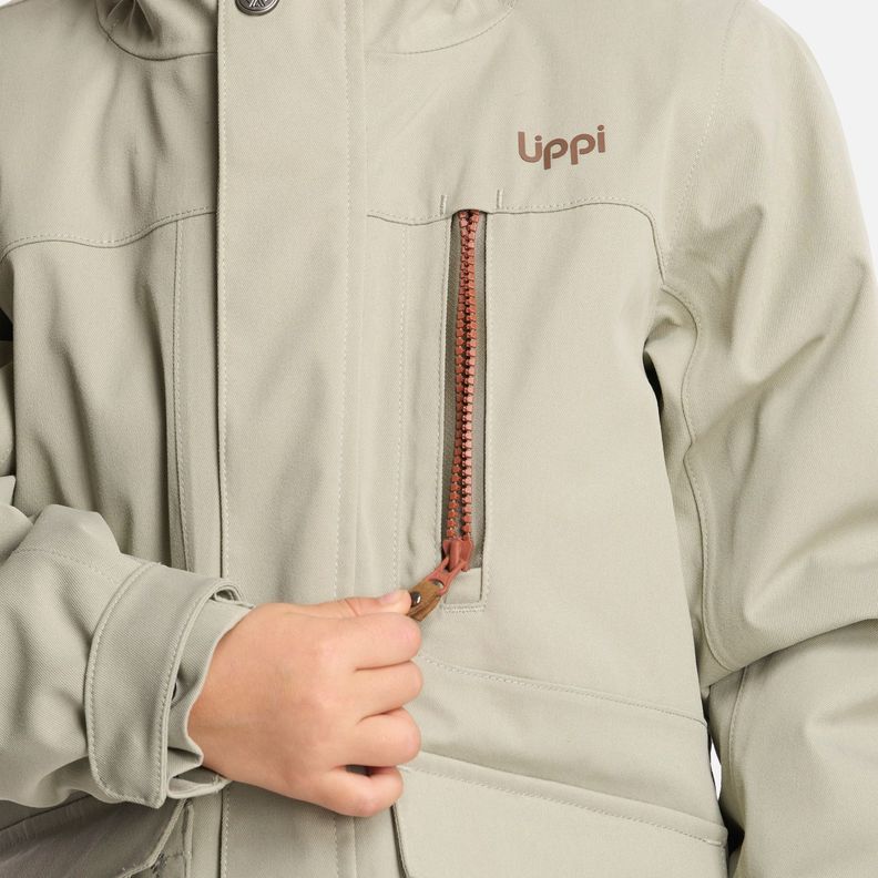 Chaqueta Niña Roble B-Dry Hoody Jacket Verde Grisaceo Lippi I24-5