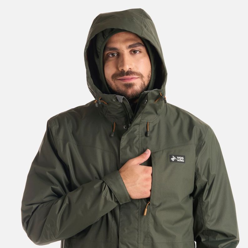 Chaqueta Hombre Corteza Verde Militar Haka Honu I25-4