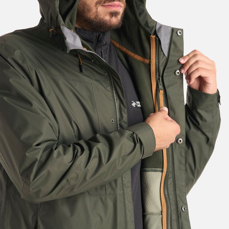 Chaqueta Hombre Corteza Verde Militar Haka Honu I25-8