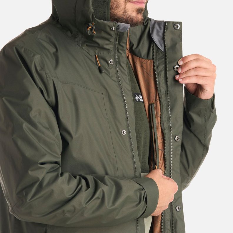 Chaqueta Hombre Corteza Verde Militar Haka Honu I25-9