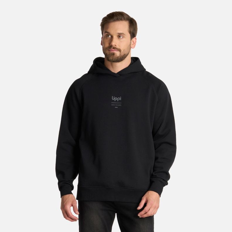 Polerón Hombre Ulmo Hoody Sweatshirt Negro Lippi I25-0