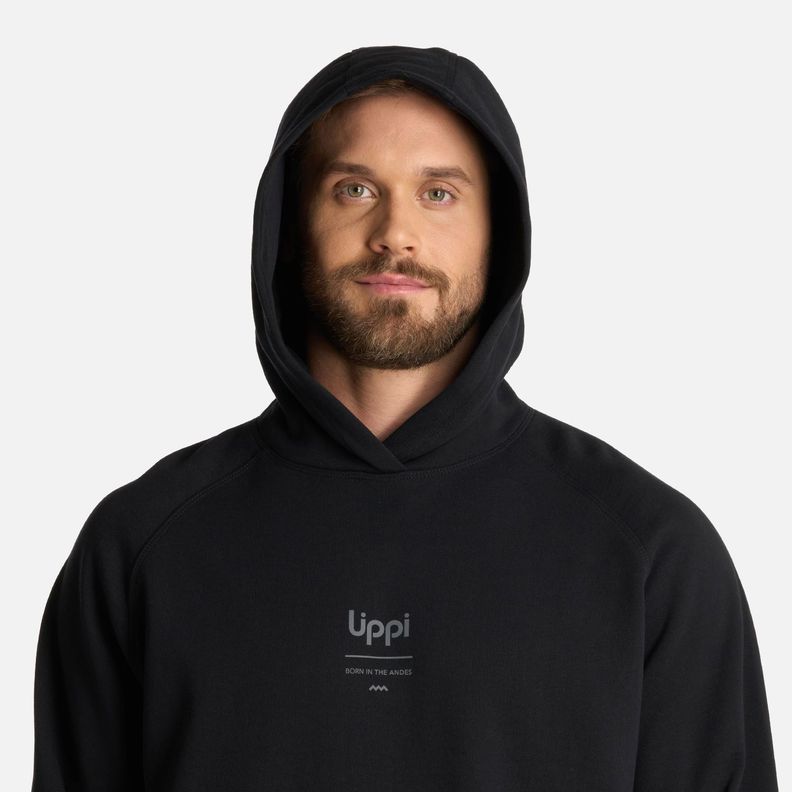 Polerón Hombre Ulmo Hoody Sweatshirt Negro Lippi I25-3