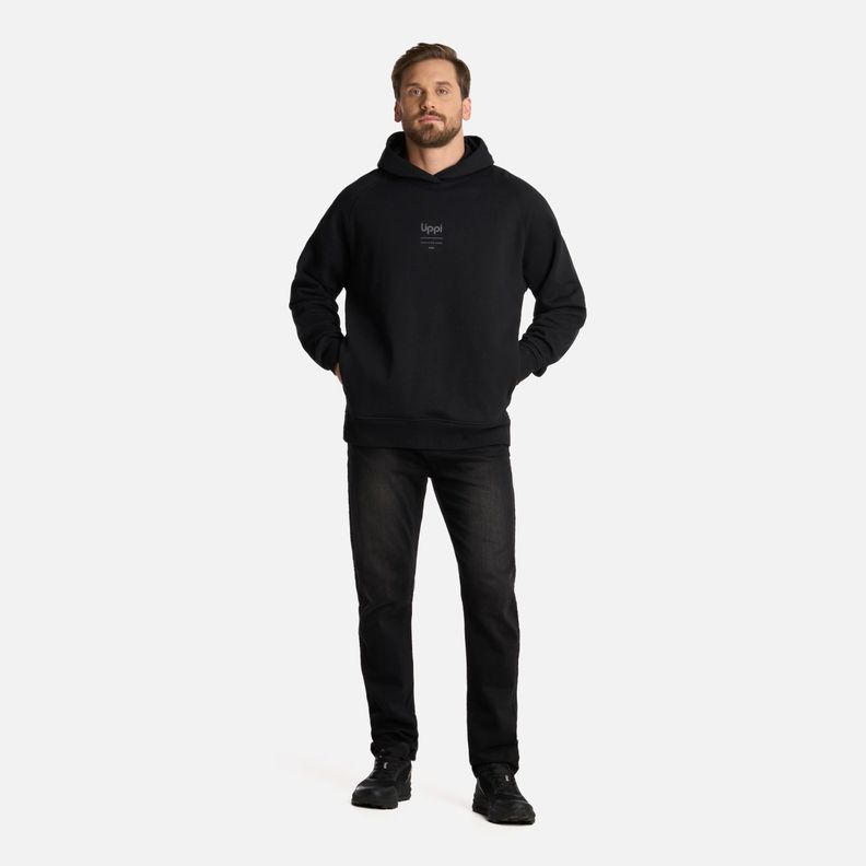 Polerón Hombre Ulmo Hoody Sweatshirt Negro Lippi I25-5
