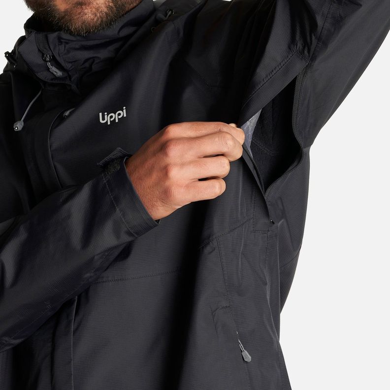 Chaqueta Hombre Alpine B-Dry Hoody Jacket Negro Lippi I23-8