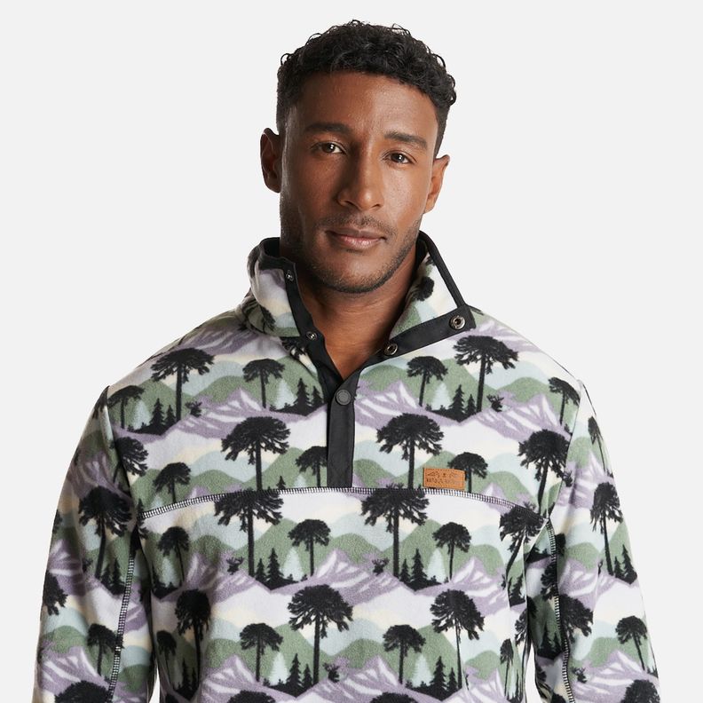 Poleron Hombre Tokerau Print Lila Haka Honu-4