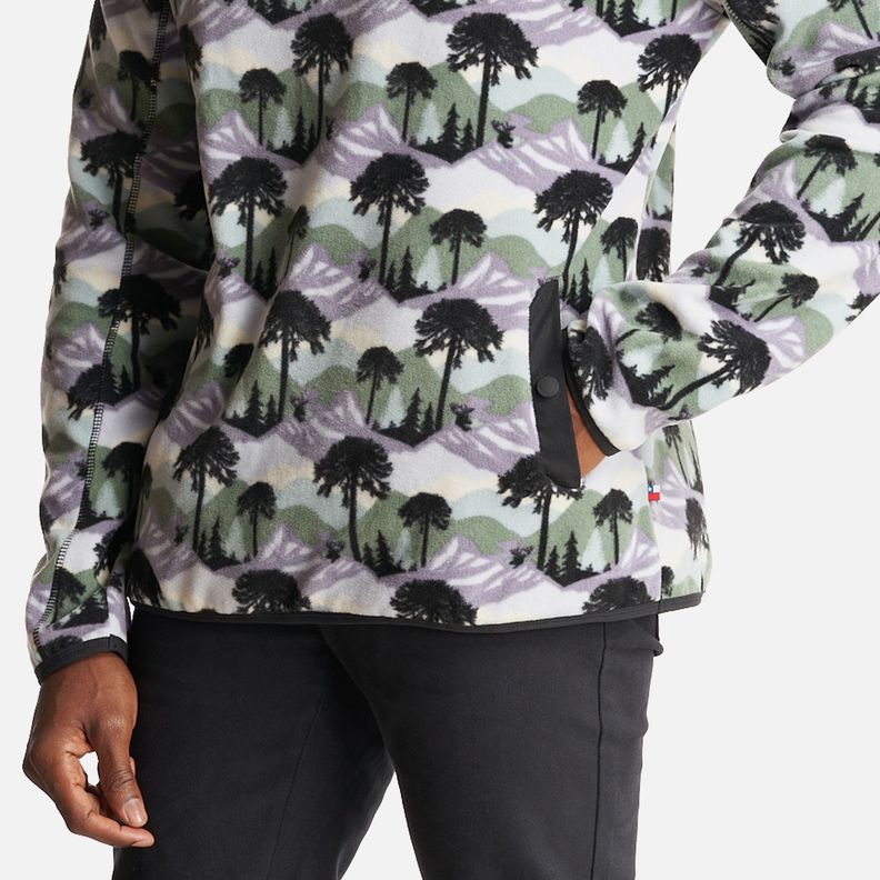 Poleron Hombre Tokerau Print Lila Haka Honu-5
