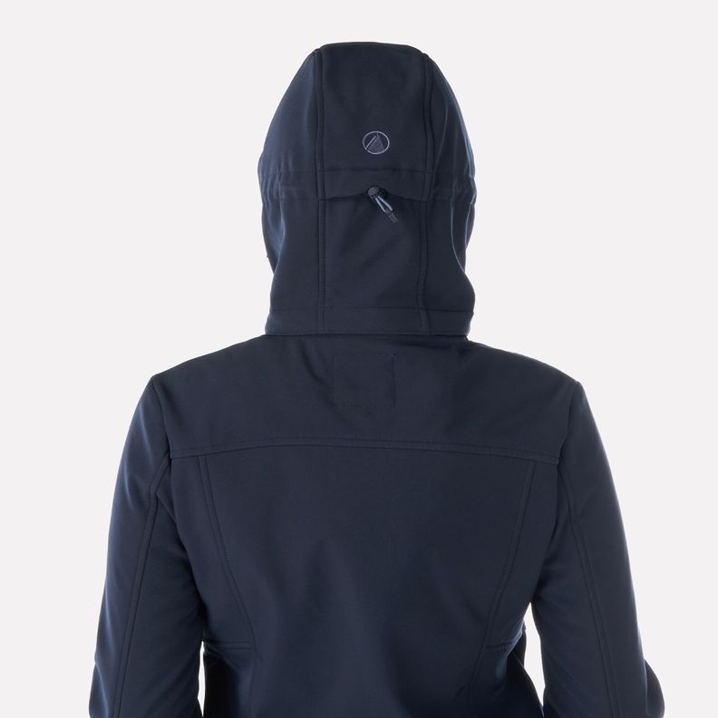 Chaqueta Mujer Macaya Softshell Hoody Jacket Azul Marino Lippi V23-4