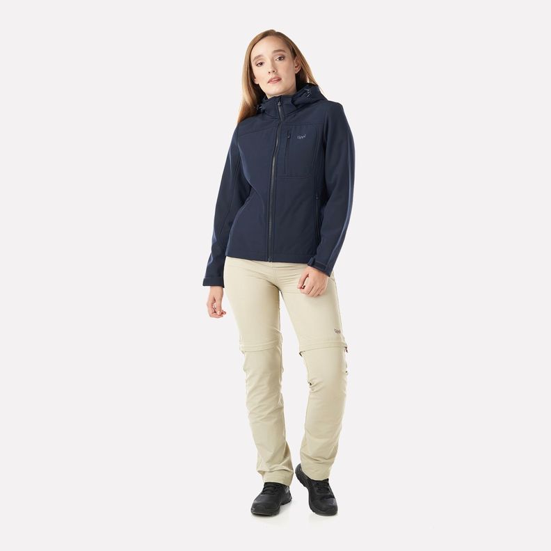 Chaqueta Mujer Macaya Softshell Hoody Jacket Azul Marino Lippi V23-6