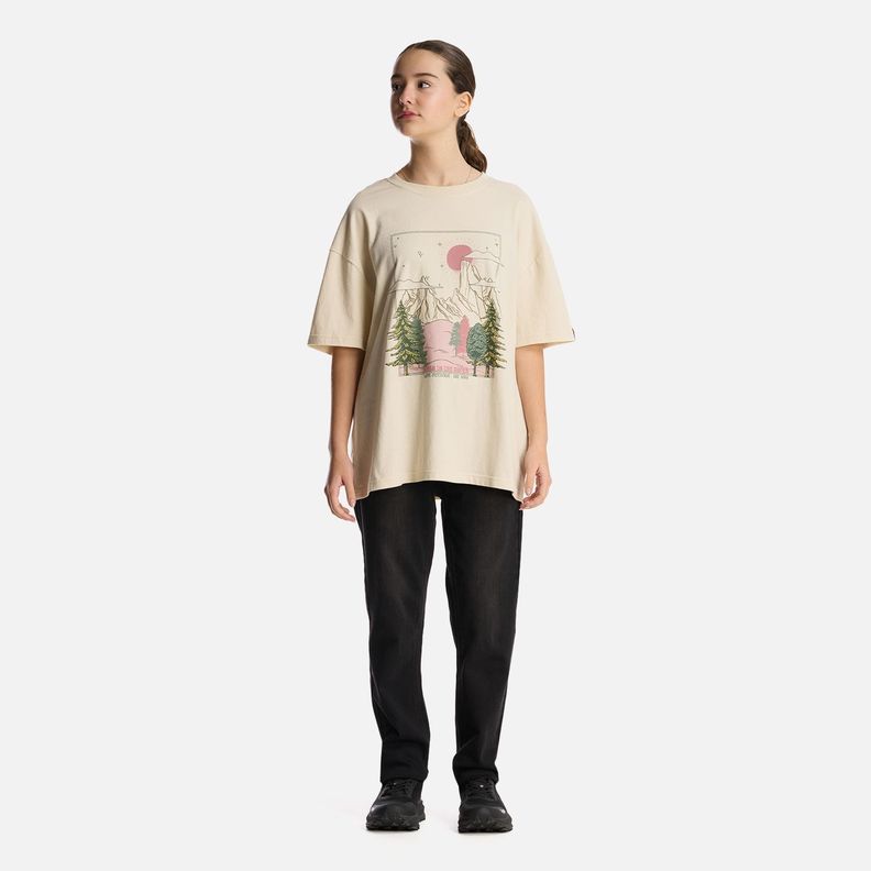 Polera Teen Girl Psychedelic Oversize T-Shirt Crema Lippi-4