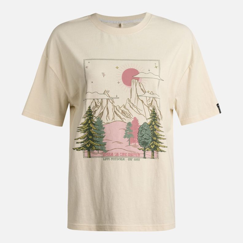 Polera Teen Girl Psychedelic Oversize T-Shirt Crema Lippi-5