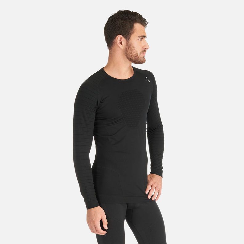 Primera Capa Hombre Skintec 2000Seamless Top Negro Lippi V25-1