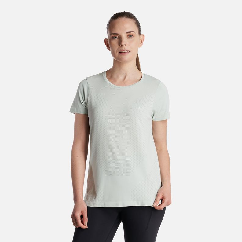 Polera Mujer  4 Run Seamless Trail Short Sleeve T-Shirt Celeste Lippi-1