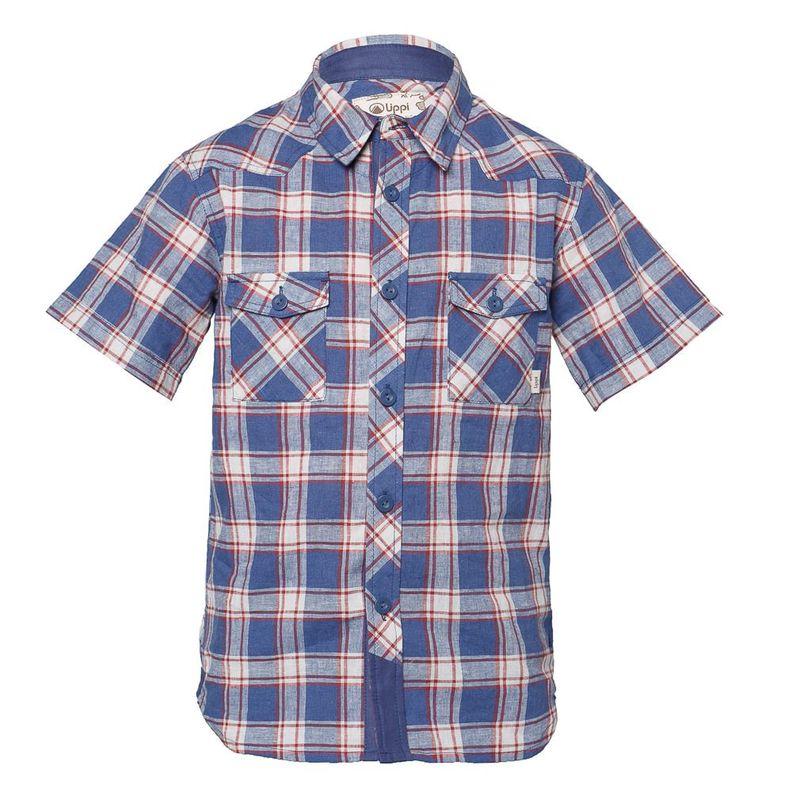 Camisa Niño Mountain Towns Shorts Sleeve Shirt Azul Grisaceo / Celeste Lippi-0