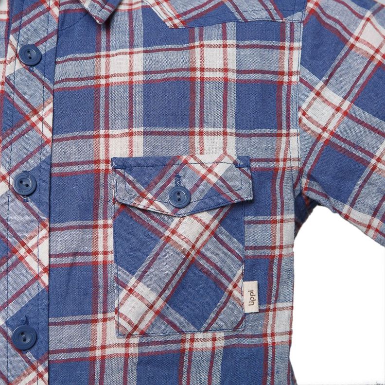 Camisa Niño Mountain Towns Shorts Sleeve Shirt Azul Grisaceo / Celeste Lippi-4