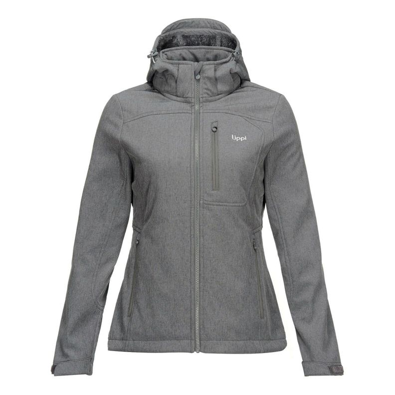 Chaqueta Mujer Macaya Softshell Hoody Jacket Melange Gris Lippi V21-0