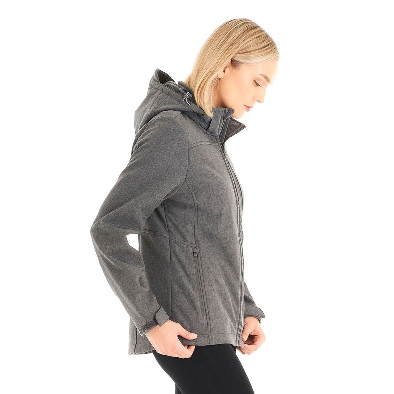 Chaqueta Mujer Macaya Softshell Hoody Jacket Melange Gris Lippi V21-3