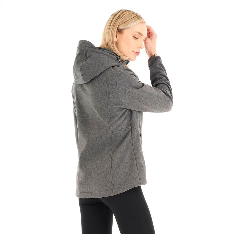 Chaqueta Mujer Macaya Softshell Hoody Jacket Melange Gris Lippi V21-4