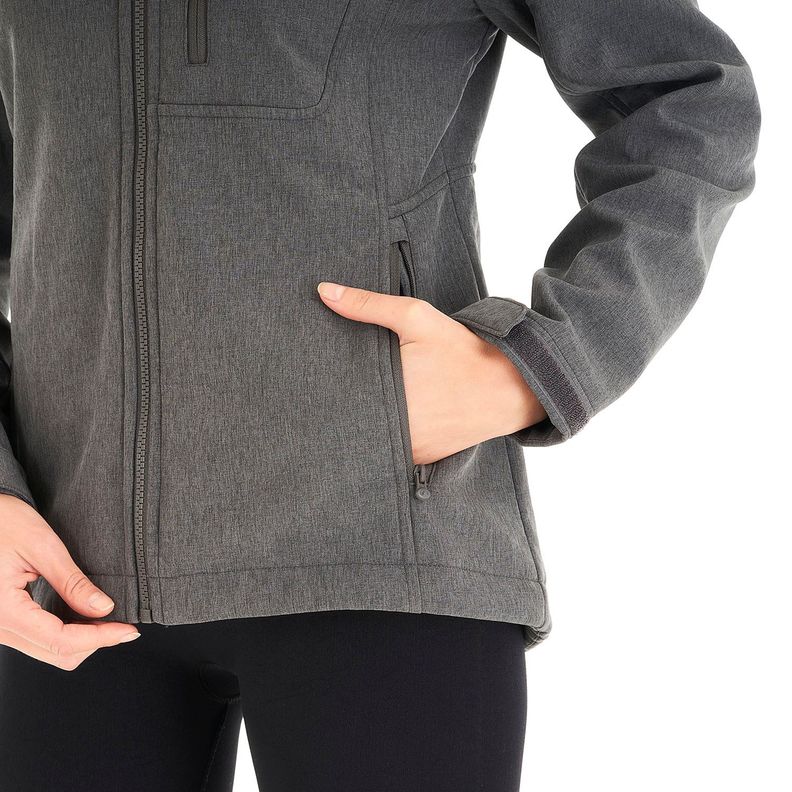 Chaqueta Mujer Macaya Softshell Hoody Jacket Melange Gris Lippi V21-9