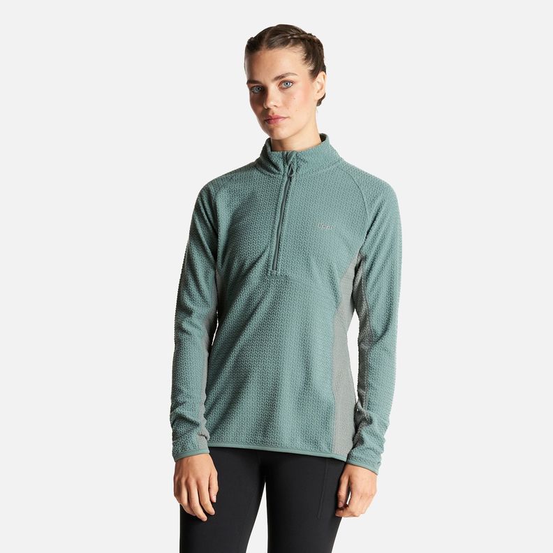 Poleron Mujer Jacaranda Nano-F 14 Zip Jade Oscuro Lippi I23-1
