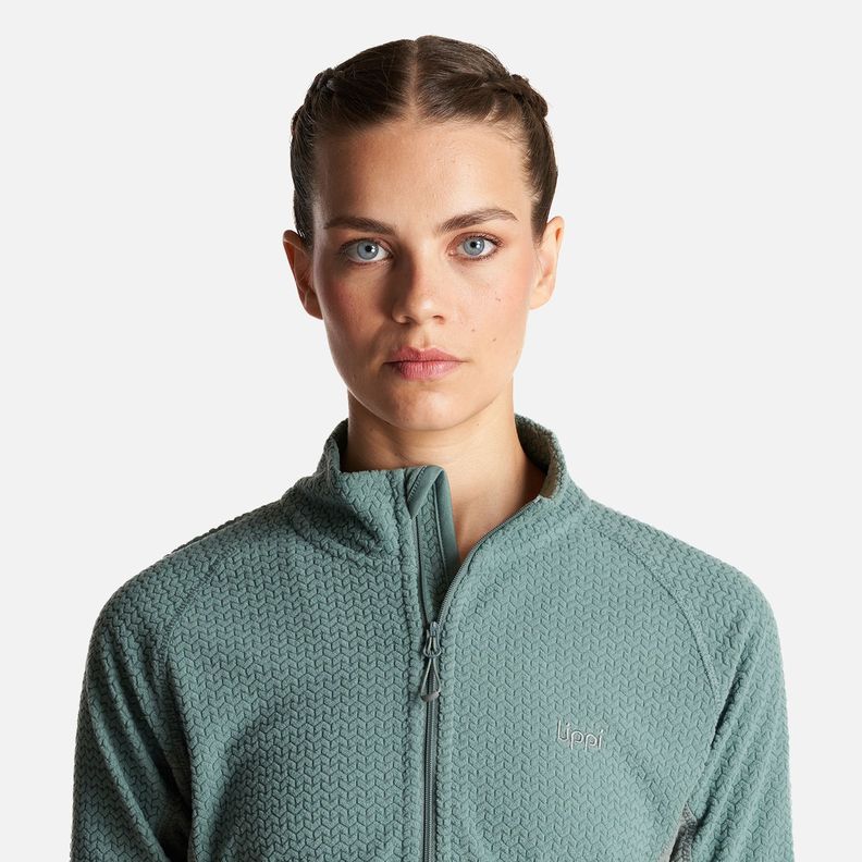 Poleron Mujer Jacaranda Nano-F 14 Zip Jade Oscuro Lippi I23-4