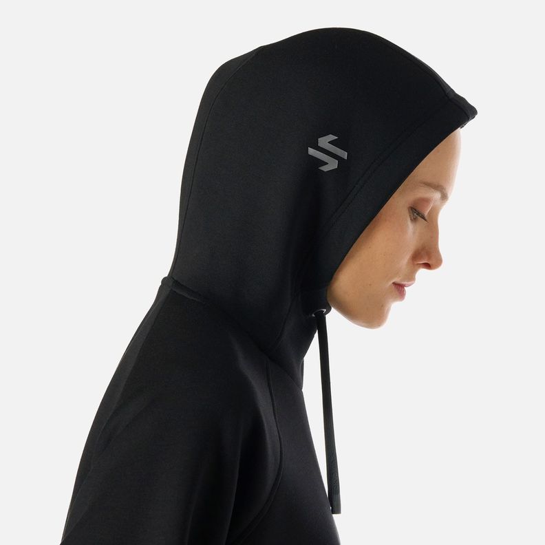 Polerón Mujer Tempo Sweatshirt Hoody Negro Vulcano-4