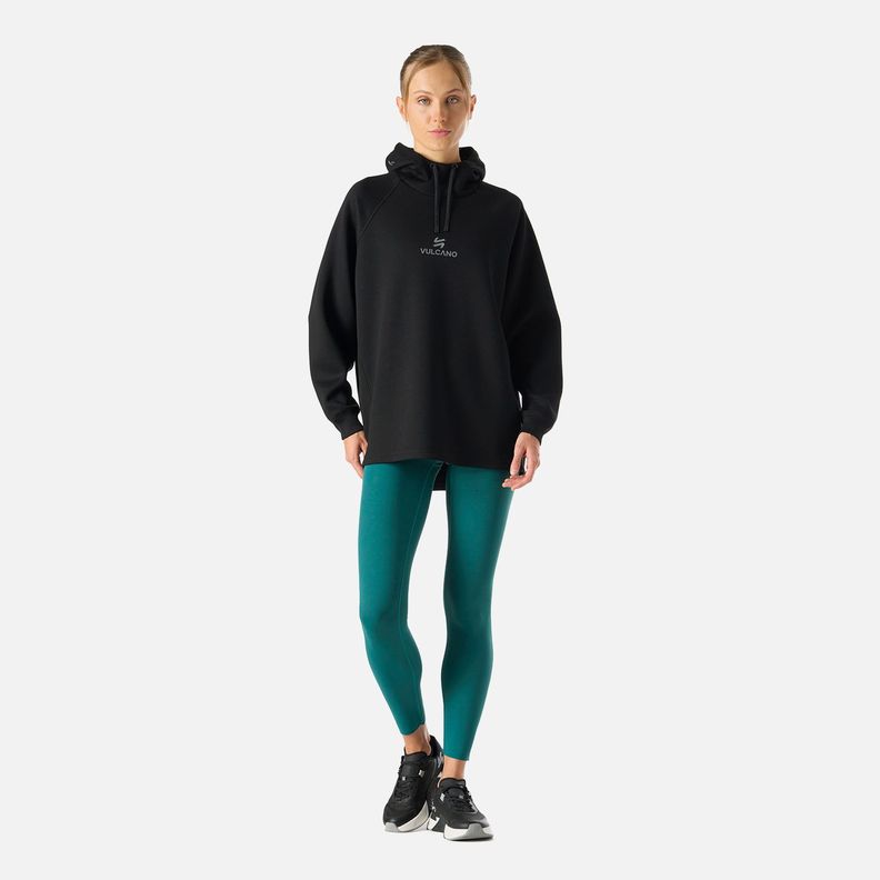 Polerón Mujer Tempo Sweatshirt Hoody Negro Vulcano-6