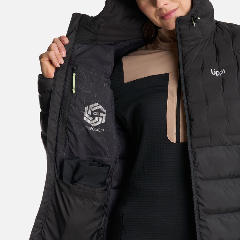 Chaqueta Mujer Bazpur EVO Down Hoody Jacket Negro Lippi-7