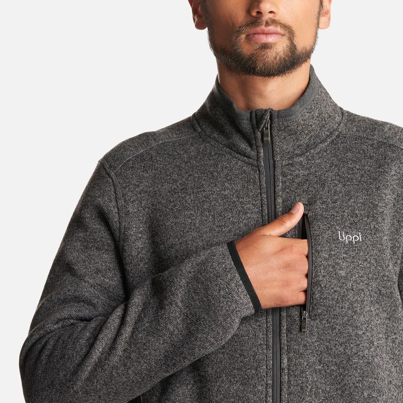 Chaqueta Hombre Coronado Therm-Pro Jacket Melange Negro Lippi-4