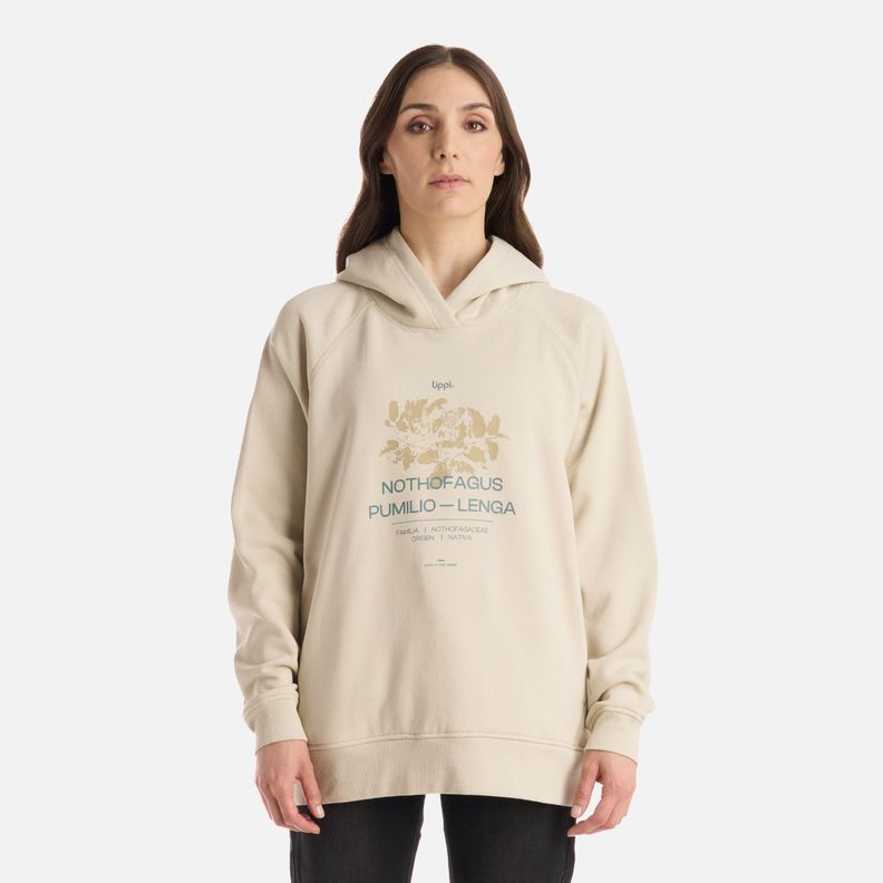 Polerón Mujer Insigne Sweatshirt Front Print Crudo Lippi I25-0