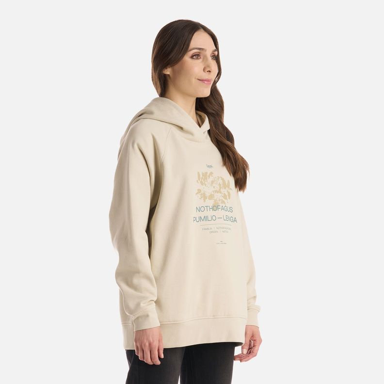 Polerón Mujer Insigne Sweatshirt Front Print Crudo Lippi I25-1