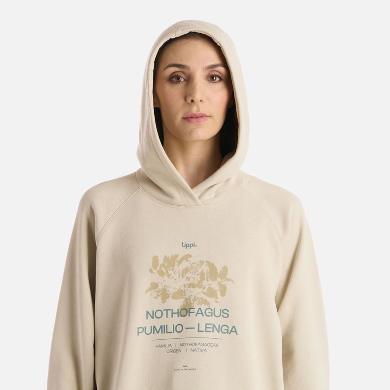 Polerón Mujer Insigne Sweatshirt Front Print Crudo Lippi I25-3
