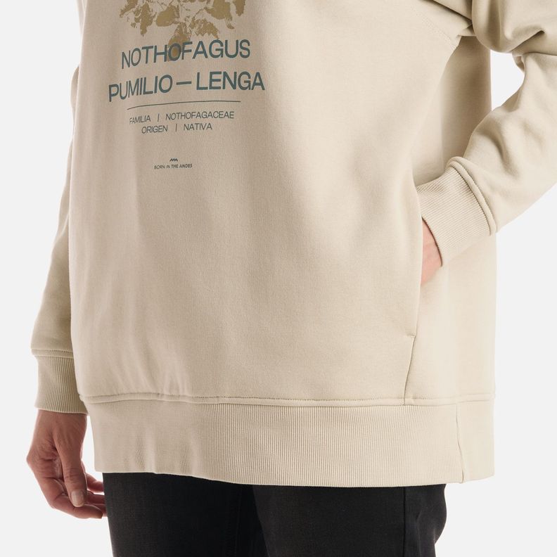 Polerón Mujer Insigne Sweatshirt Front Print Crudo Lippi I25-4