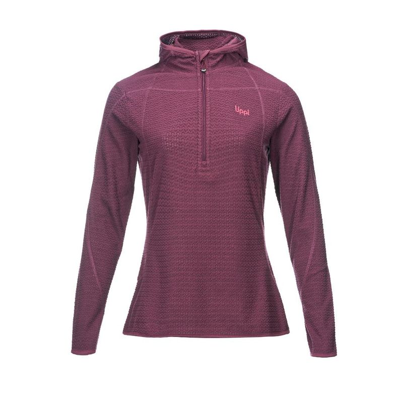 Poleron Mujer Jacaranda Nano-F 14 Zip Hoody Vino Lippi V23-0