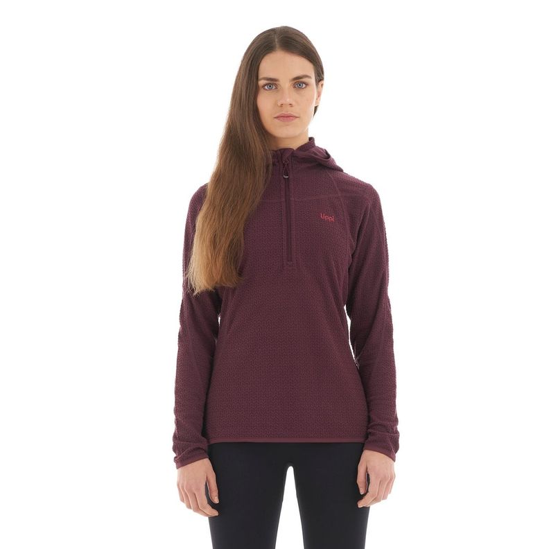 Poleron Mujer Jacaranda Nano-F 14 Zip Hoody Vino Lippi V23-1