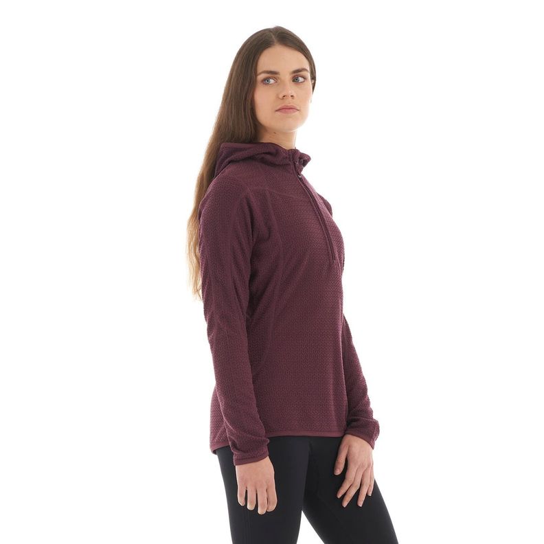 Poleron Mujer Jacaranda Nano-F 14 Zip Hoody Vino Lippi V23-2