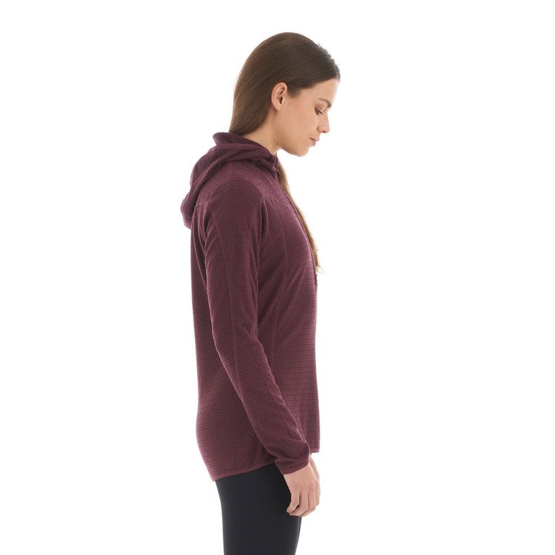 Poleron Mujer Jacaranda Nano-F 14 Zip Hoody Vino Lippi V23-3
