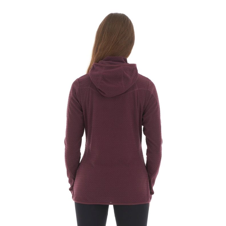 Poleron Mujer Jacaranda Nano-F 14 Zip Hoody Vino Lippi V23-5