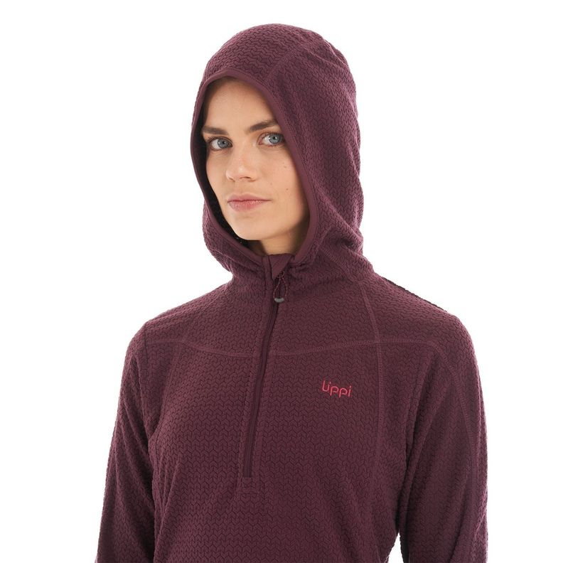 Poleron Mujer Jacaranda Nano-F 14 Zip Hoody Vino Lippi V23-6