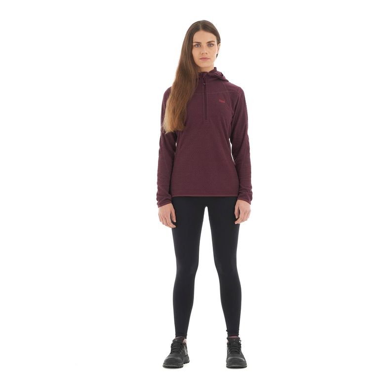 Poleron Mujer Jacaranda Nano-F 14 Zip Hoody Vino Lippi V23-7