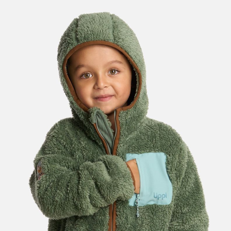 Polar Niño Bear Shaggy-Pro Hoody Jade Oscuro Lippi I25-3