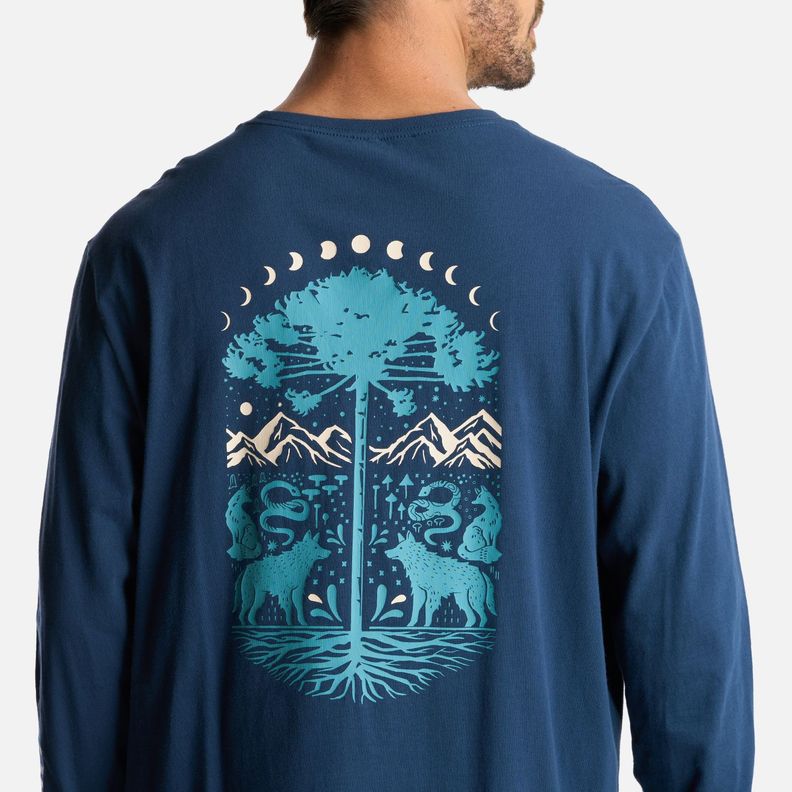 Polera Hombre Norte Sur Azul Oscuro Haka Honu-5