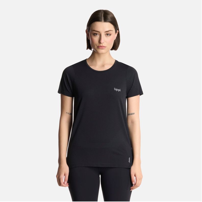 Polera Mujer 4 Run Seamless Trail Short Sleeve Negro Lippi-0