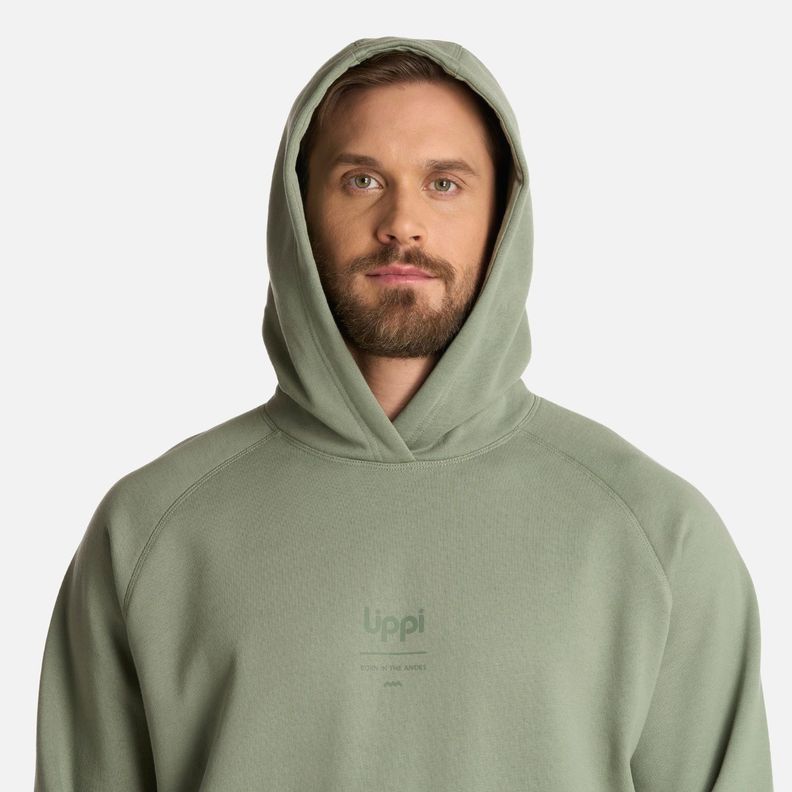 Polerón Hombre Ulmo Hoody Sweatshirt Jade Oscuro Lippi I25-3